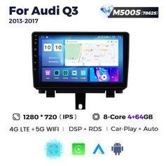 Штатна магнітола Audi Q3 (2011-2018) M500 (4/64 Гб), HD (1280x720) QLED, GPS + 4G + CarPlay 002262 фото