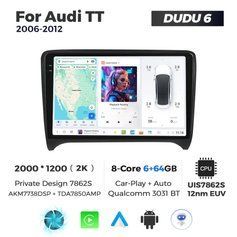 Штатна магнітола Audi TT (2006-2014) DUDU 6, 6/64 2K (2000x1200) QLED, GPS + 4G + CarPlay 009626 фото