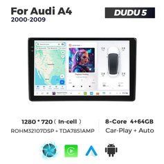 Штатна магнітола Audi A4 (B6, B7) (2000-2008) 2K (2000x1200) QLED, GPS + 4G + CarPlay 009633 фото